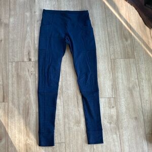 Prana navy blue medium ribbed leggings